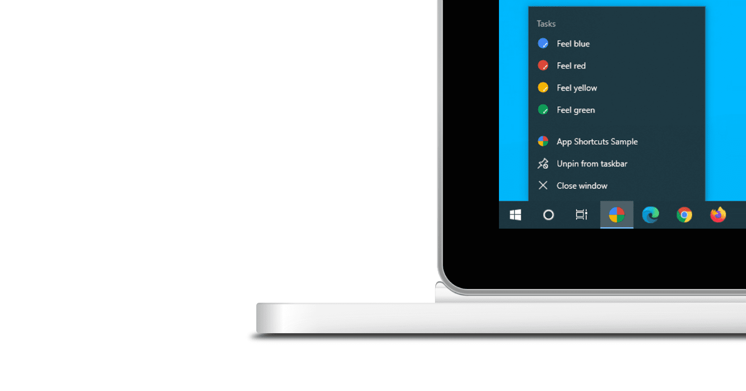Windows এ খোলা একটি অ্যাপ শর্টকাট মেনুর স্ক্রিনশট