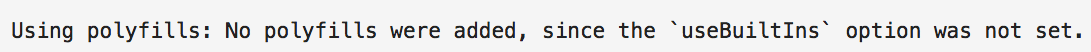 ไม่ได้เพิ่ม Polyfill