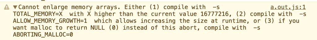 Zrzut ekranu konsoli Narzędzi deweloperskich z błędem.