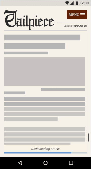Esempio di layout scheletro.