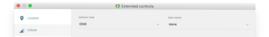Paramètres d'Android Emulator