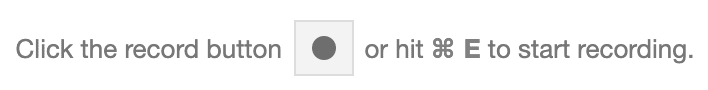 El botón de registro en DevTools