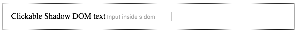 delegatesFocus: false e o "texto do DOM de shadow clicável" é
    clicado (ou outra área vazia dentro do DOM de shadow do elemento é clicada).