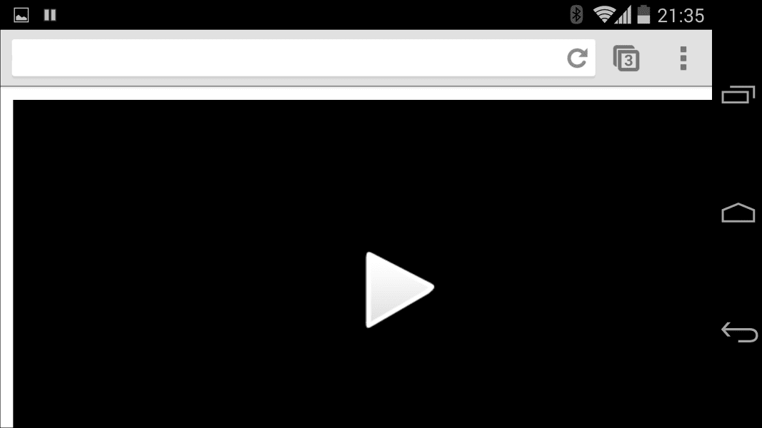 Phần tử video trên trang web di động ngang vượt quá chiều rộng trang hiển thị.