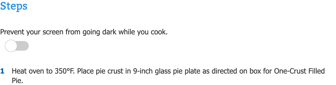 הפעלה או השבתה של חסימת מצב שינה ב-Pillsbury.com