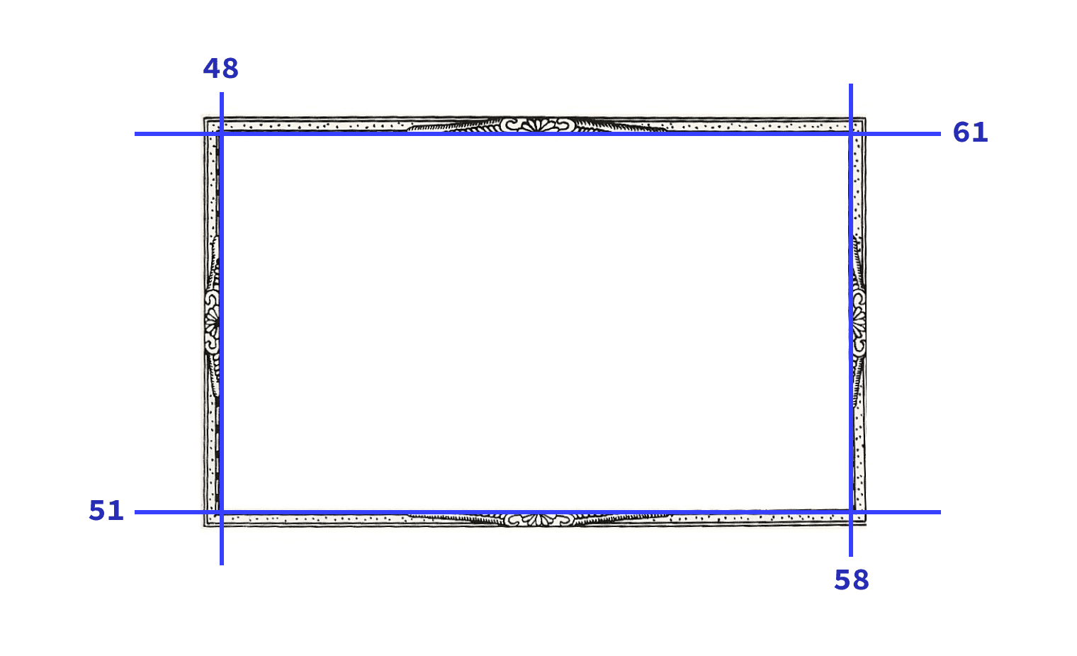 Das in der Demo verwendete Bild mit den vier Scheiben, die mit blauen Linien dargestellt sind