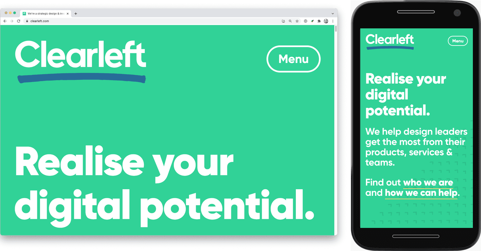 אתר Clearleft dot com.